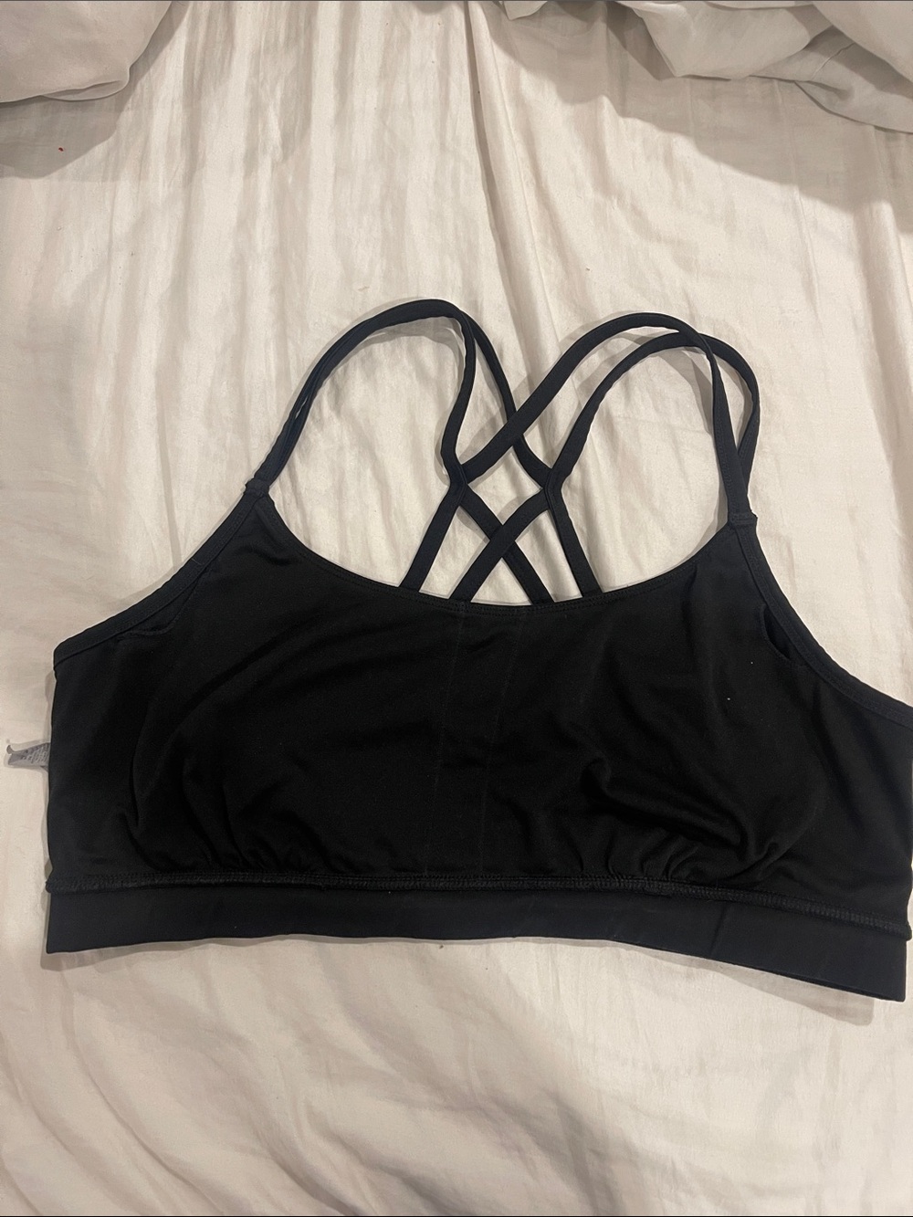 Black Strappy Sports Bralette - Women Intimates
